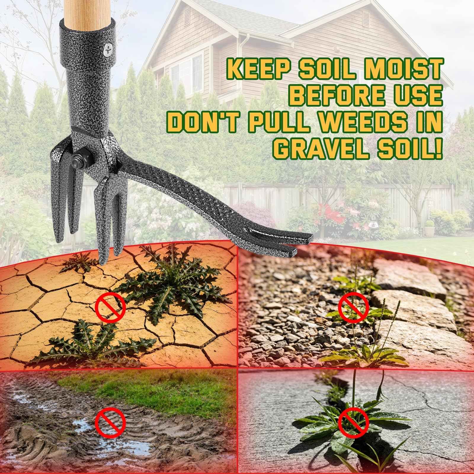 Packaging of BellaJoyz Stand Up Weed Puller Tool