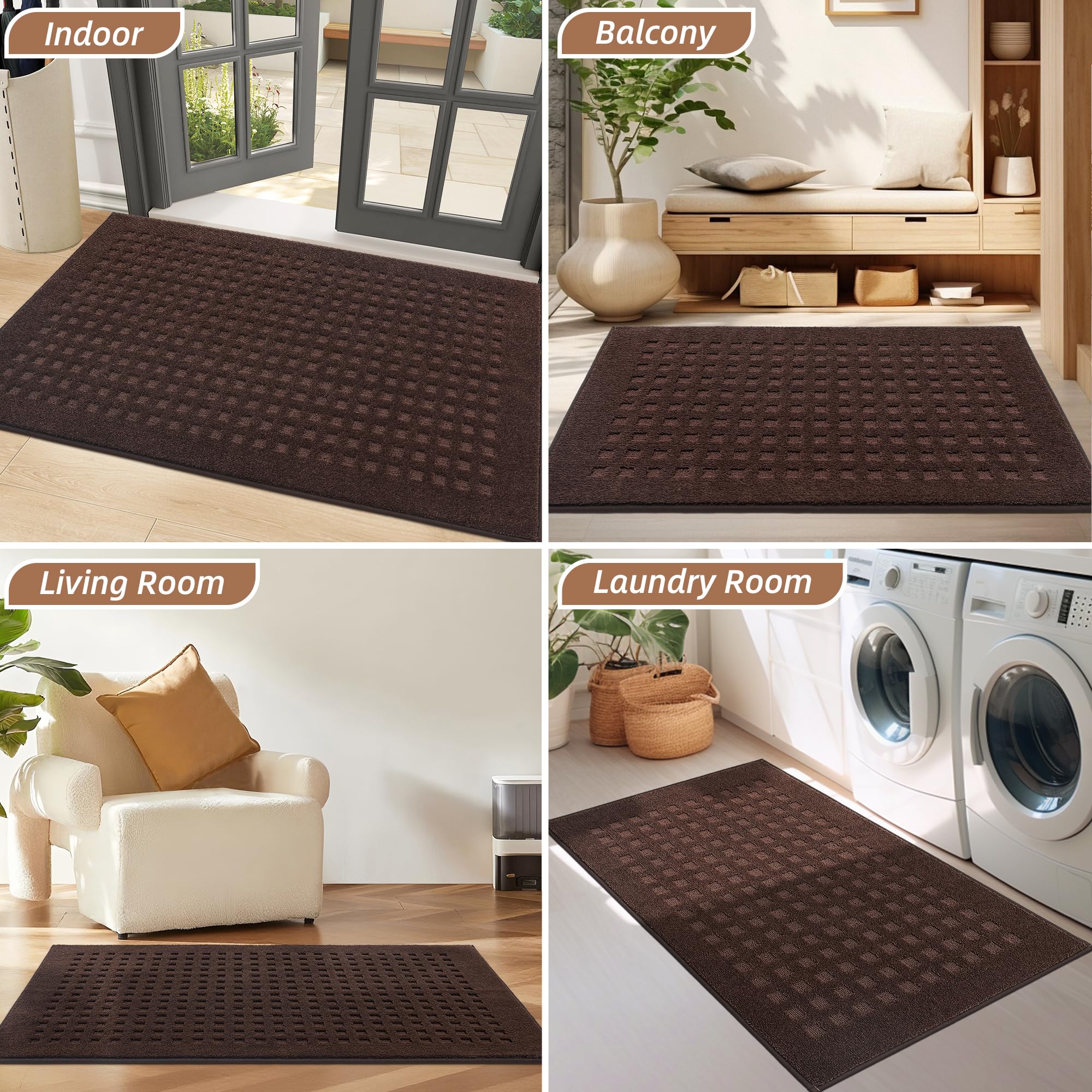 Packaging of BEQHAUSE Dirt Trapper Door Mat