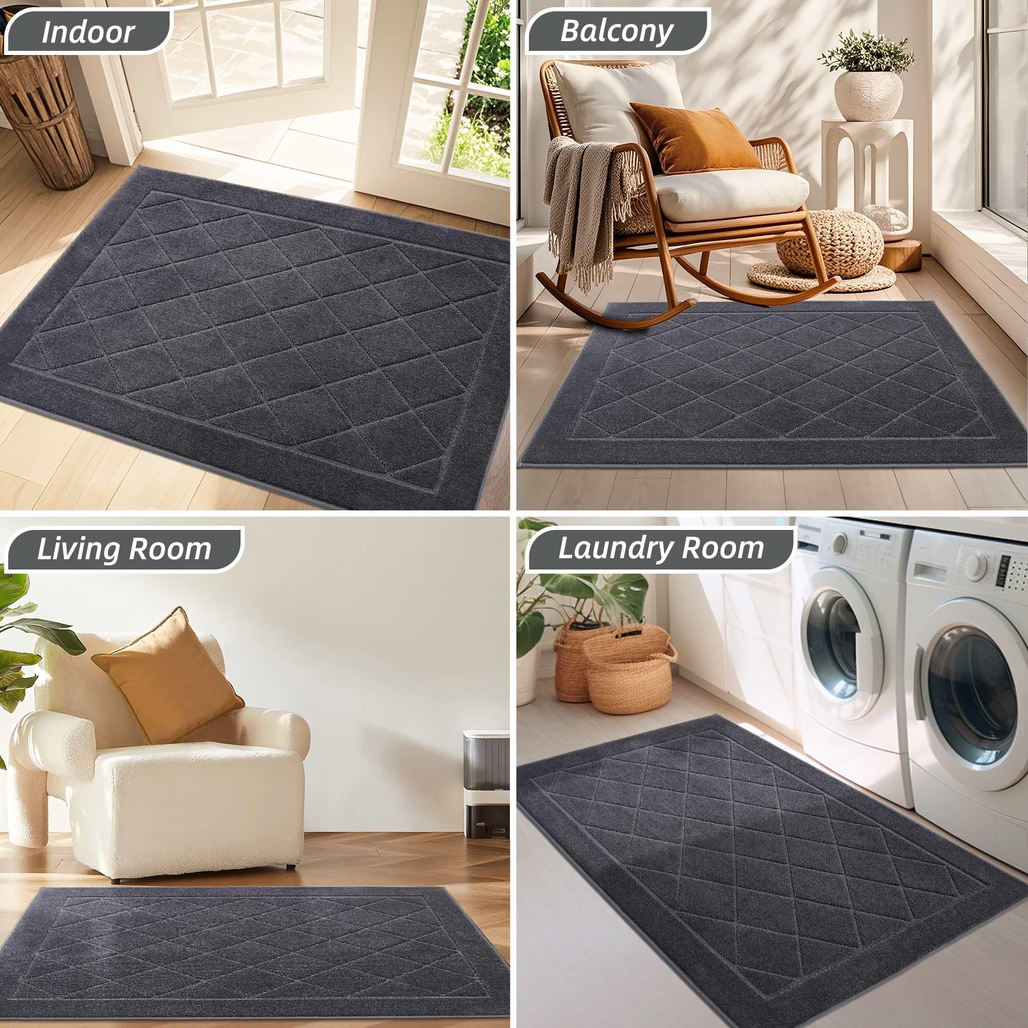 Packaging of BEQHAUSE Dirt Trapper Door Mat