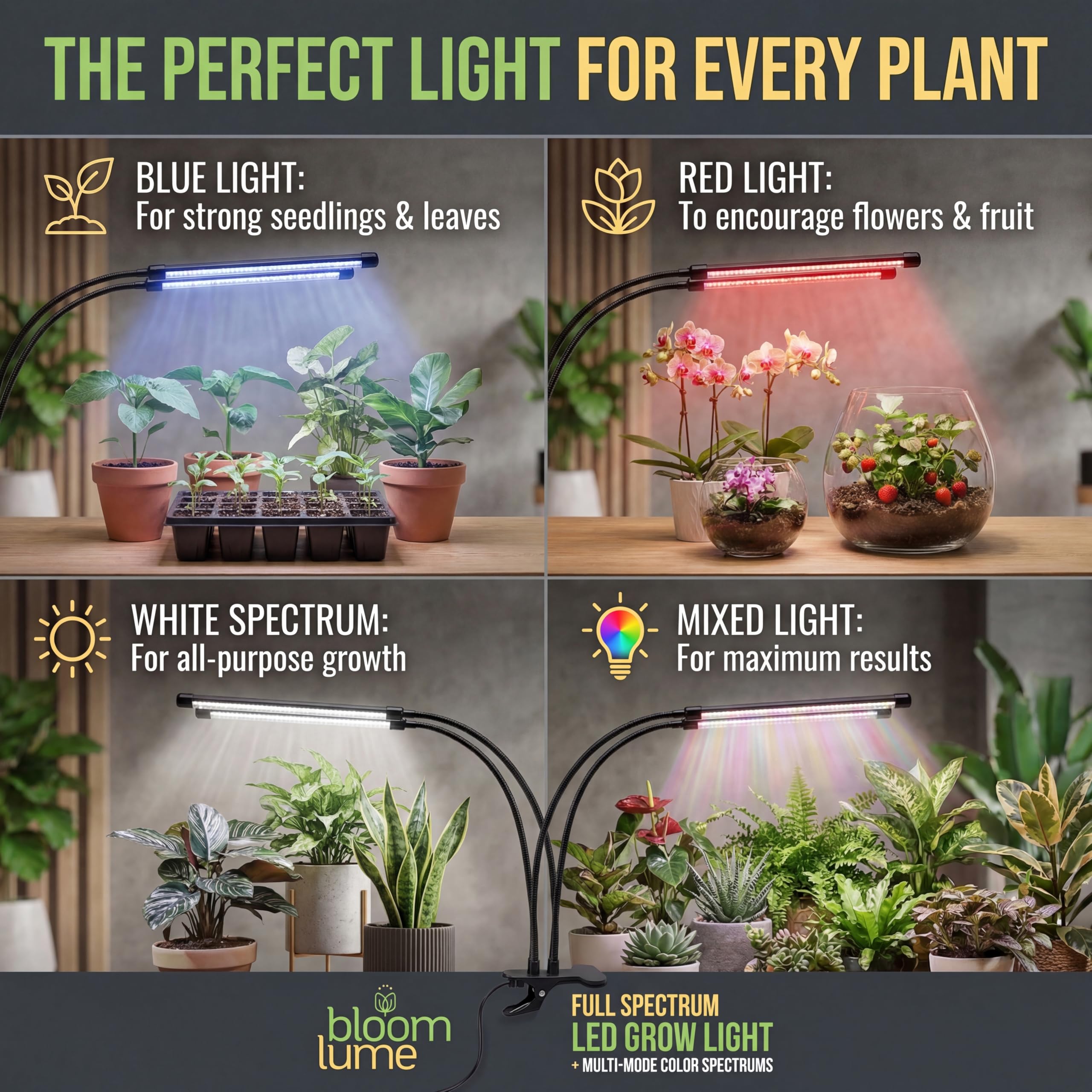 Packaging of Bloom Lume LED Grow Light
