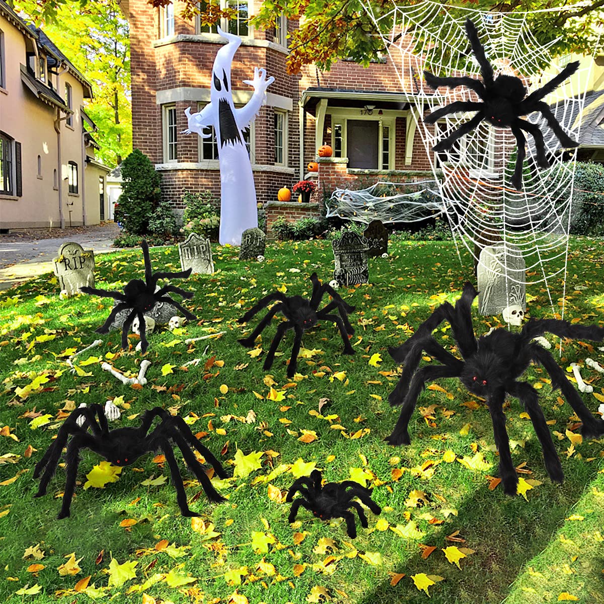 Packaging of Boogem Halloween Spider Decorations set