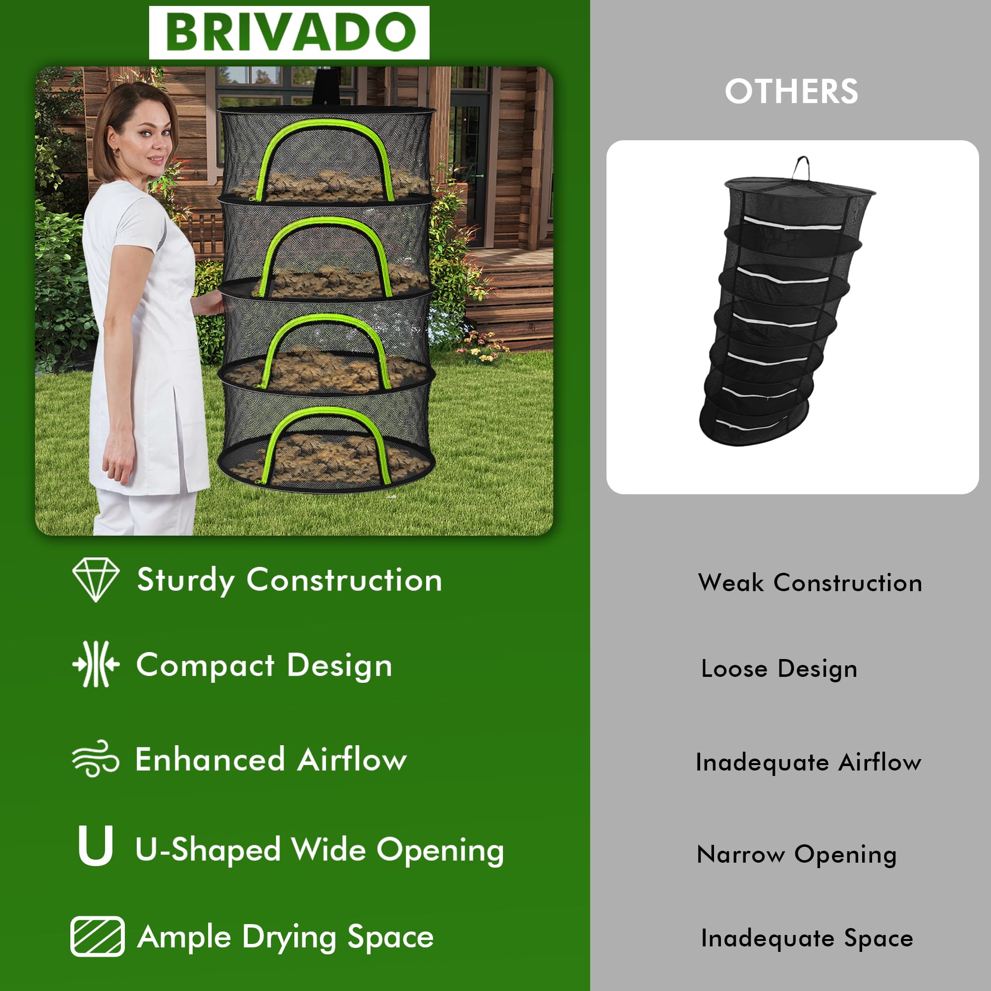 Packaging of BRIVADO Herb Drying Rack