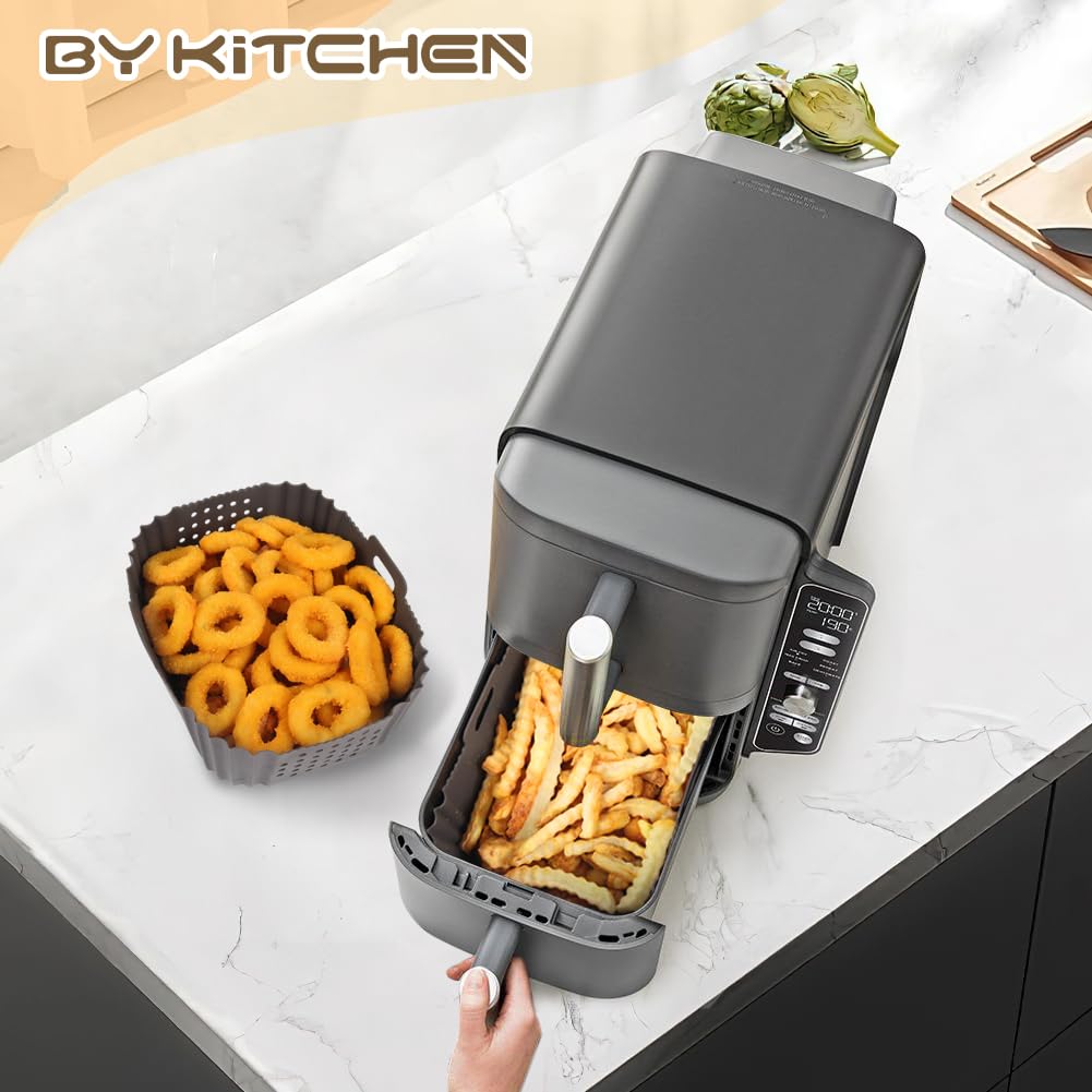 Packaging of BYKITCHEN Silicone Air Fryer Liners for Ninja models