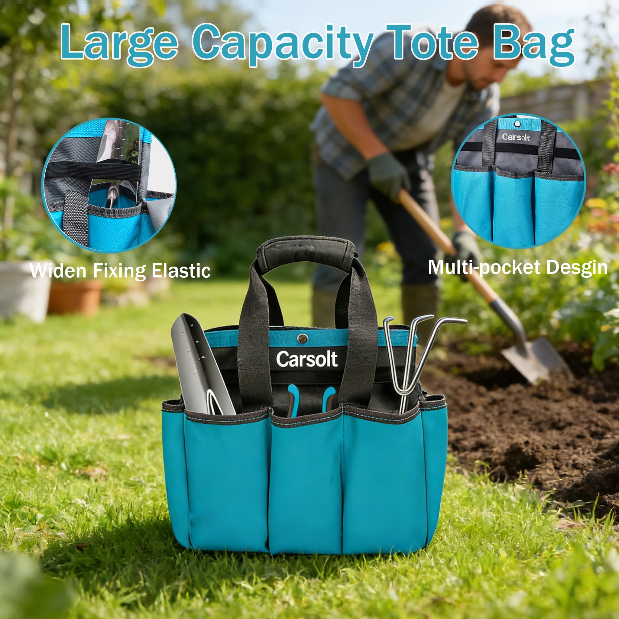 Packaging of Carsolt gardening tools set as a gift