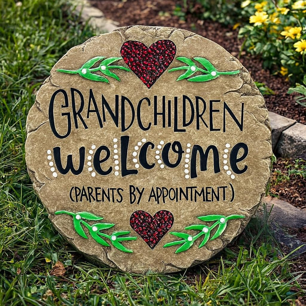 Packaging of Carson Grandchildren Welcome Garden Stone
