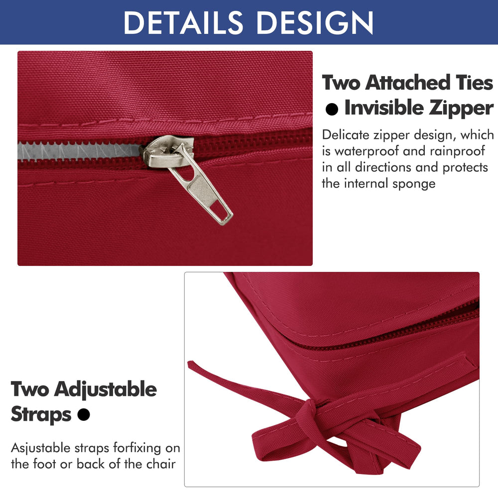 Packaging of Comcaver Outdoor Chair Cushions set of 2
