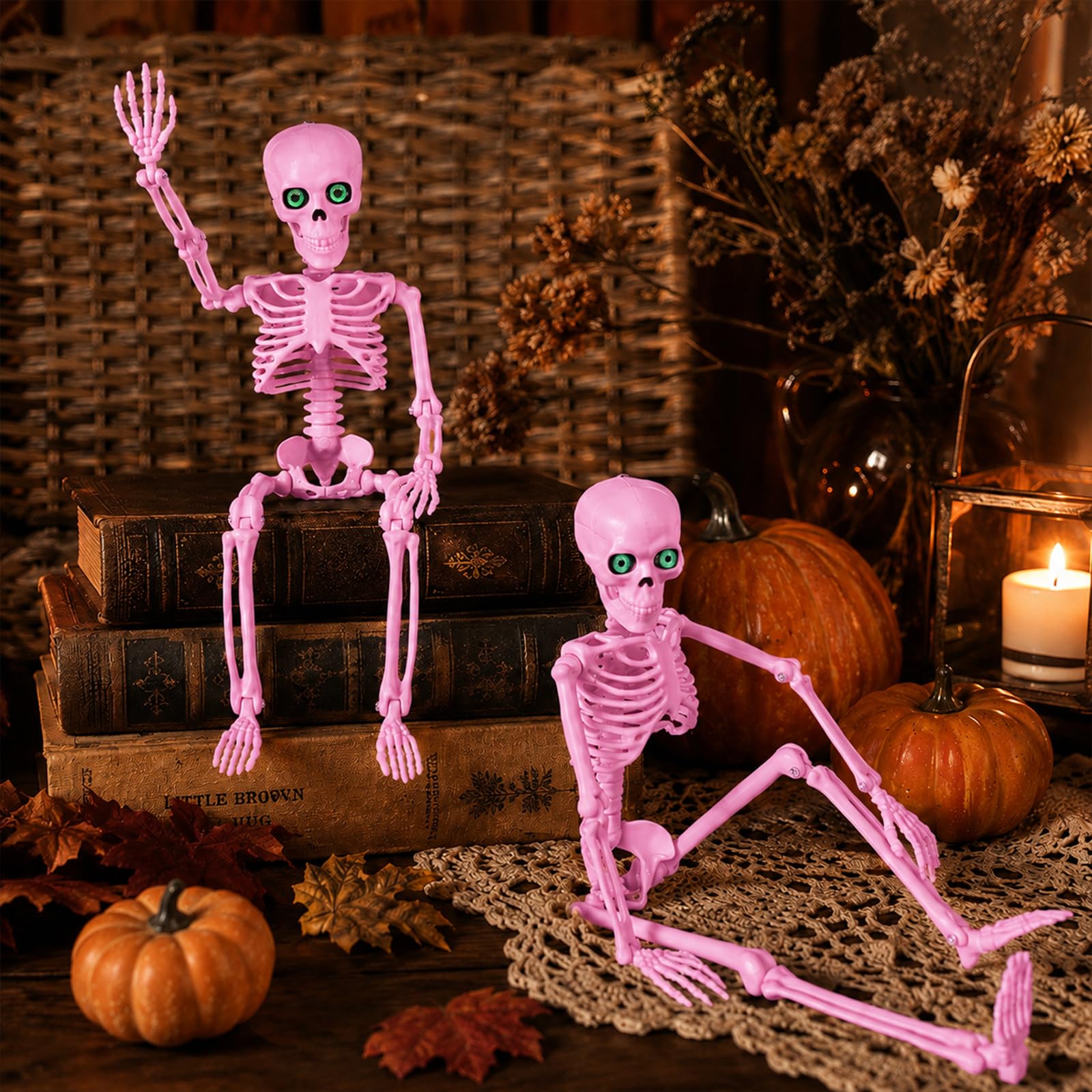 Packaging of daboot pink skeleton decoration set