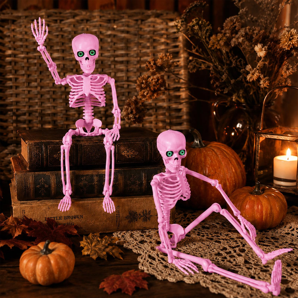 Packaging of daboot pink skeleton decoration set