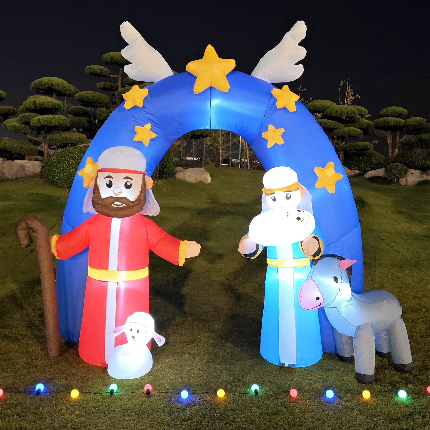 Packaging of DearSun Christmas inflatable decoration