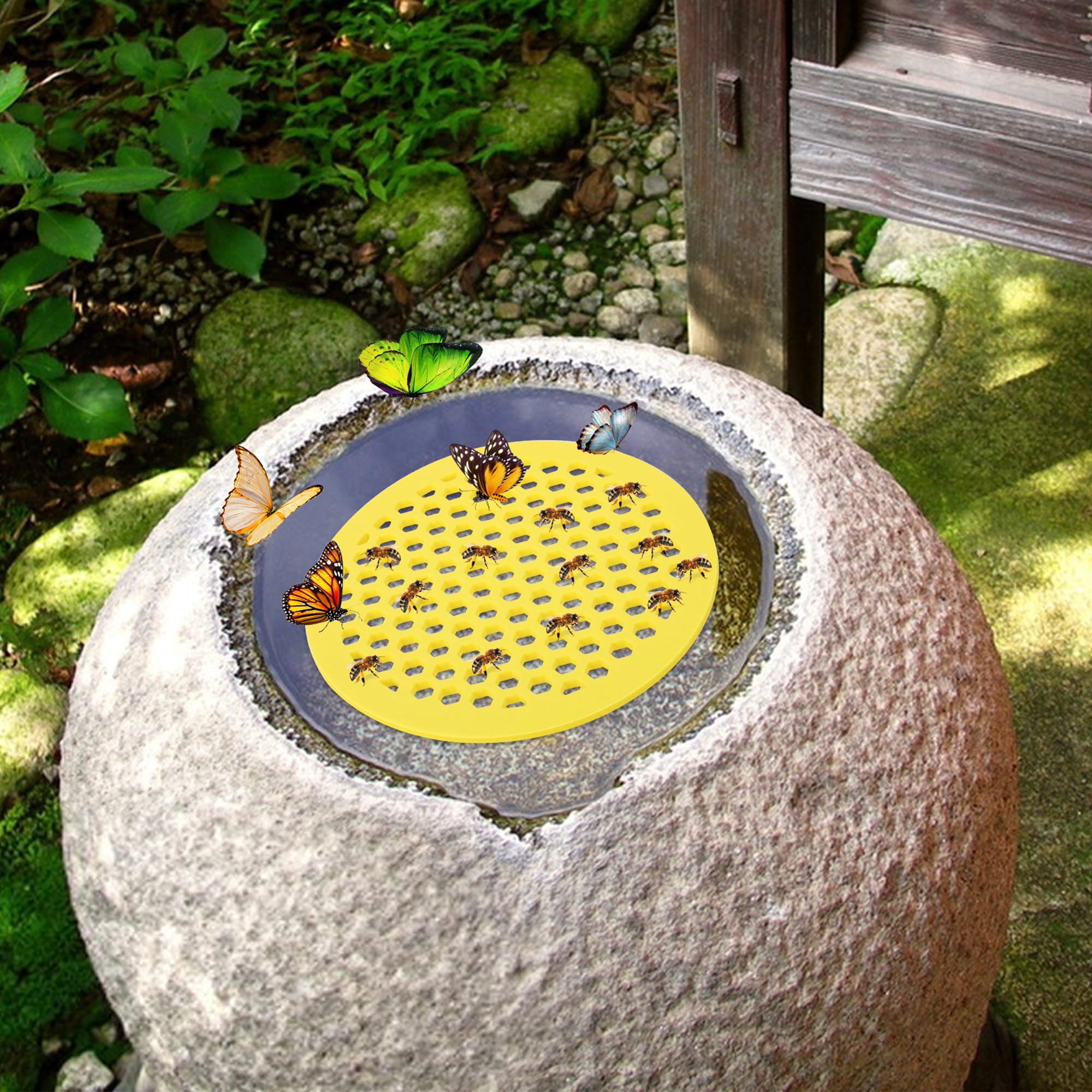 Packaging of DECOHS Floating Bee Islands showing product details