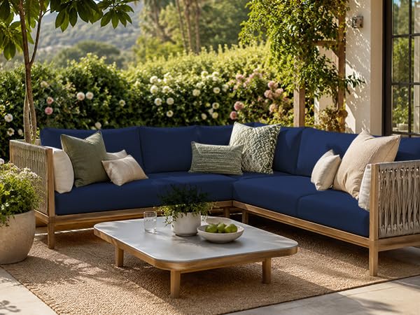 Packaging of DREAHOTEXTIL outdoor cushion covers, 8 pieces