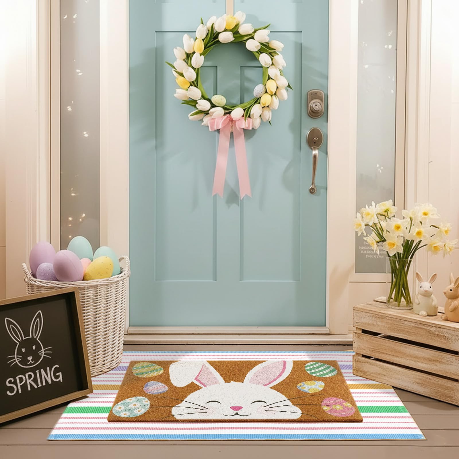 Packaging of Duraaamo Easter Coir Doormat Set