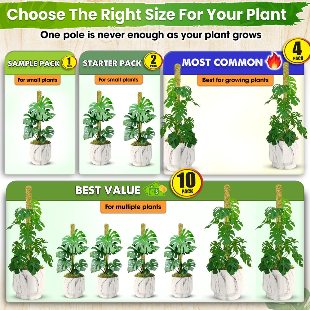 Packaging of Duspro Natural Stackable Moss Pole for Plants