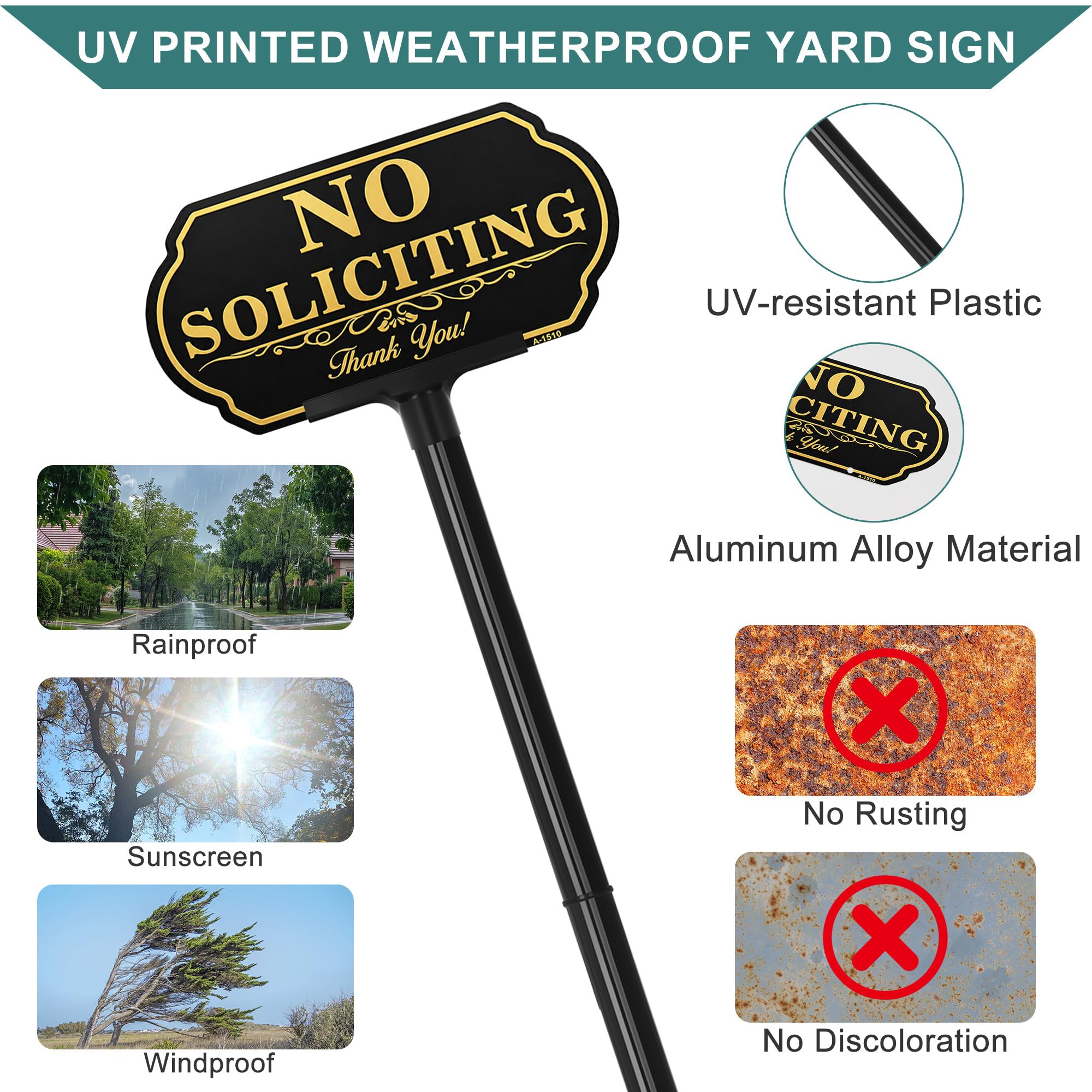 Packaging of DXSIGN No Soliciting Sign
