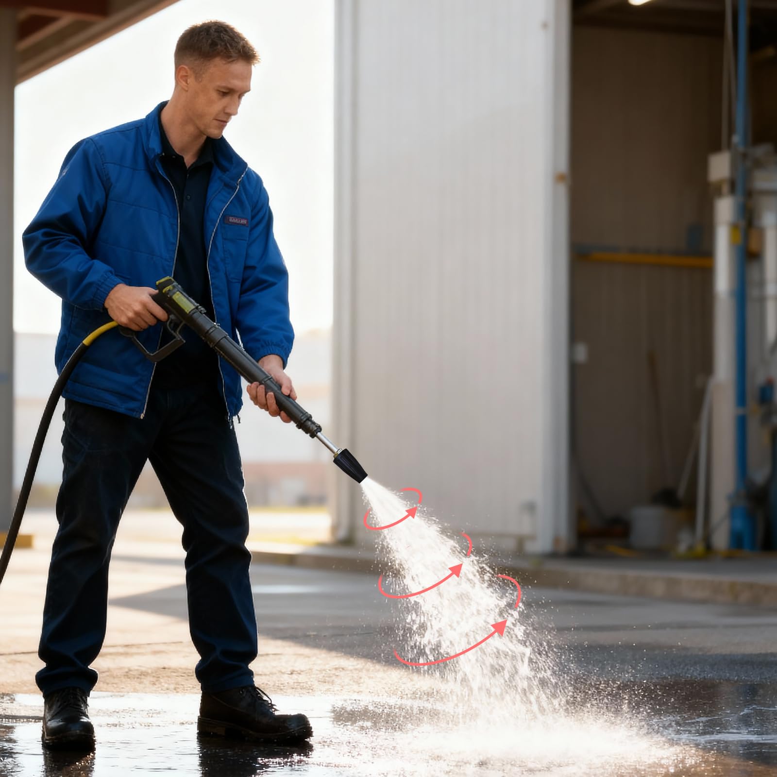 Packaging of EARLEAS Turbo Pressure Washer Nozzle with specifications listed