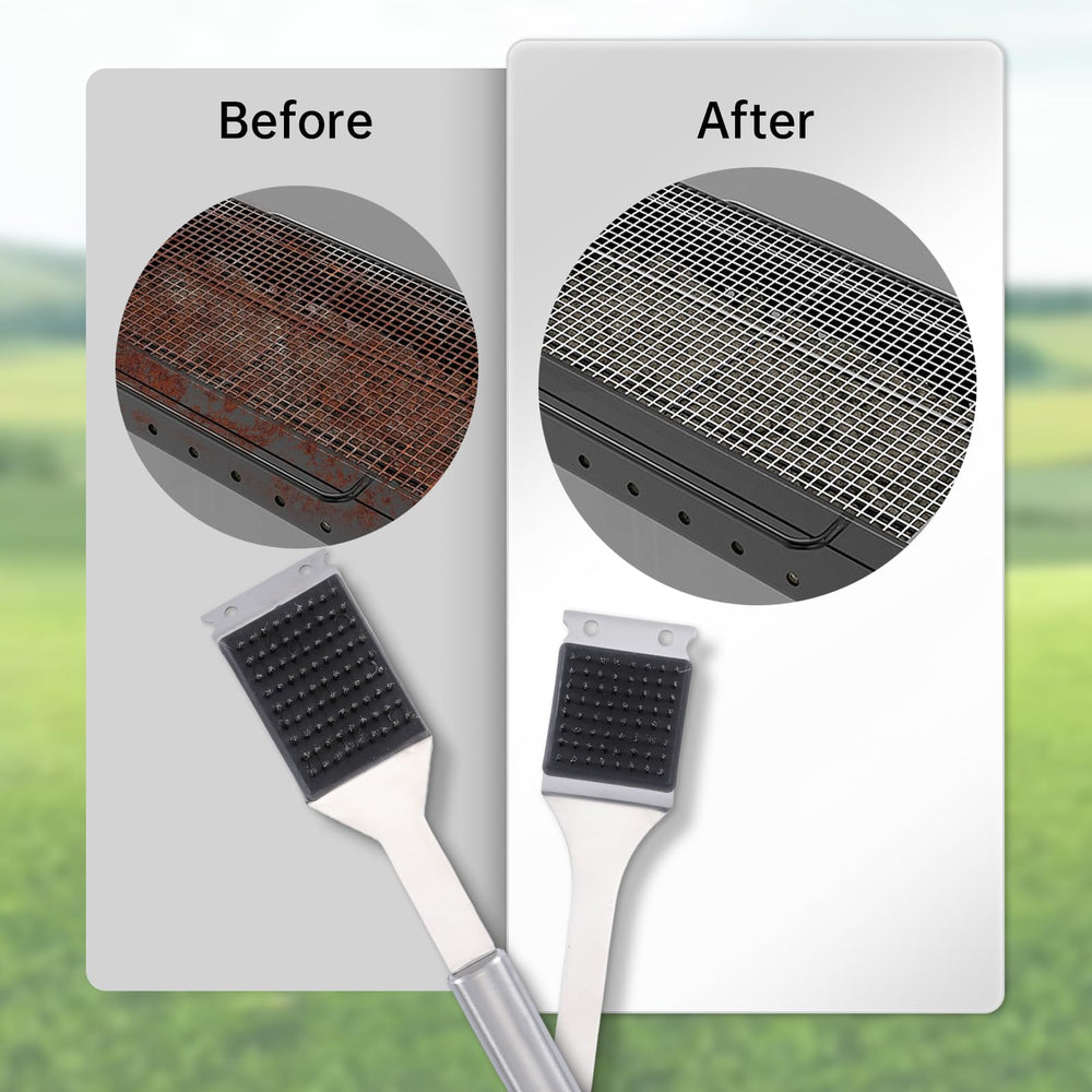 Packaging of Edgnb Grill Brush and Scraper set
