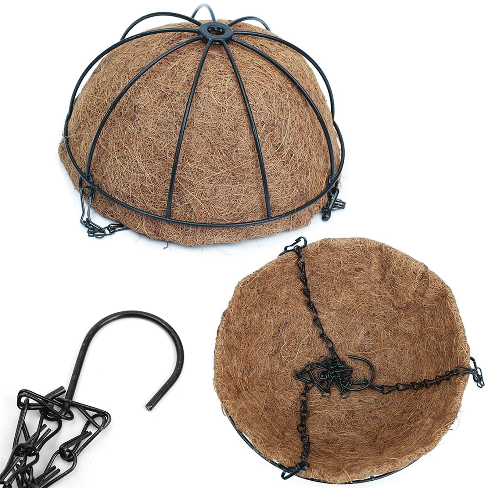 Packaging of EIMQUVW metal hanging planter set