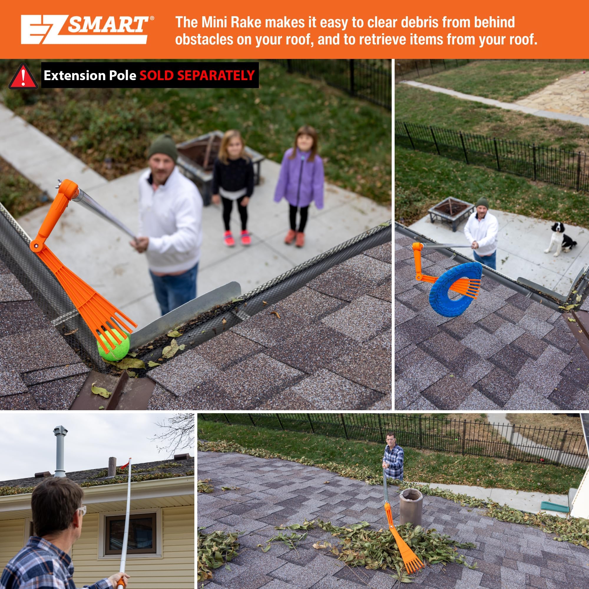 Packaging of EZ SMART Mini Gutter Rake