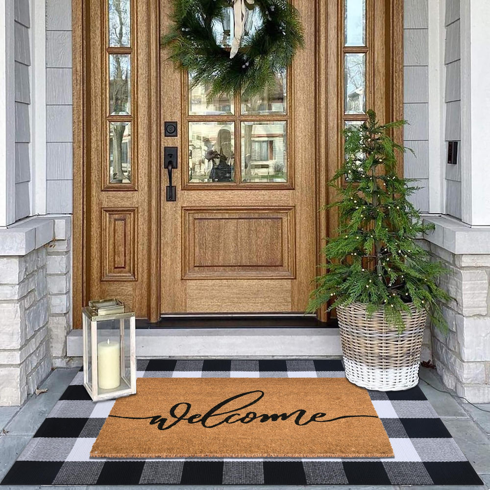 Packaging of Fallovea Welcome Door Mats Combo Set