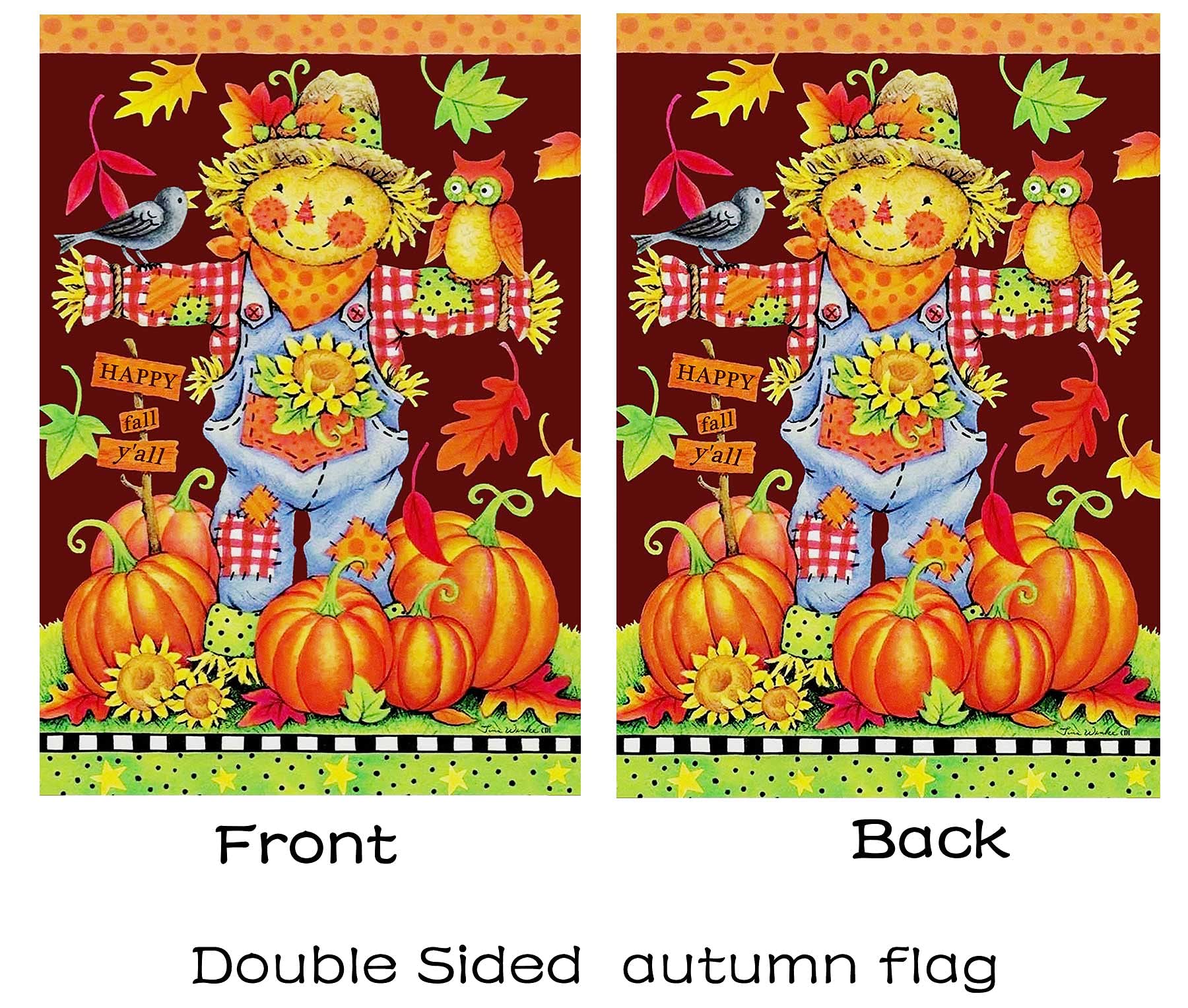 Packaging of Flagmax Fall Garden House Flag with product details