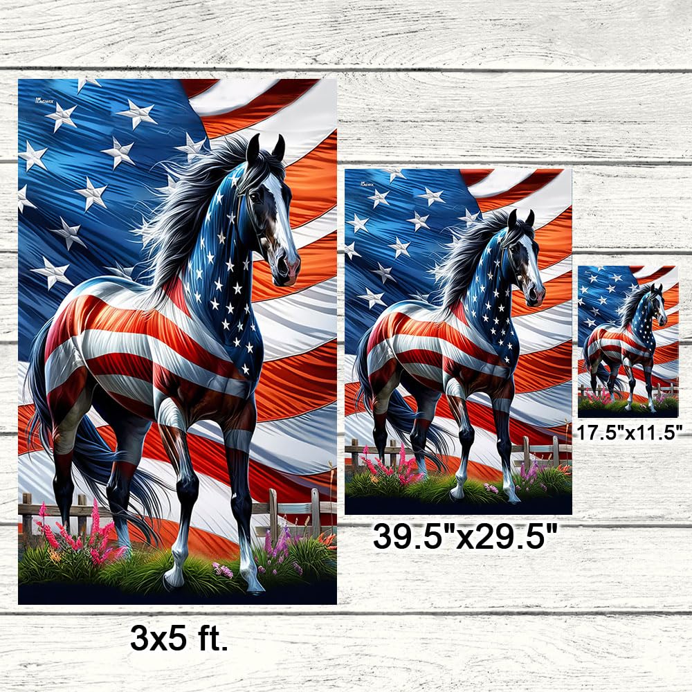 Packaging of FLAGWIX American Horse Patriotic Flag