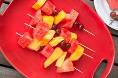 Packaging of Fox Run bamboo skewers showing product details