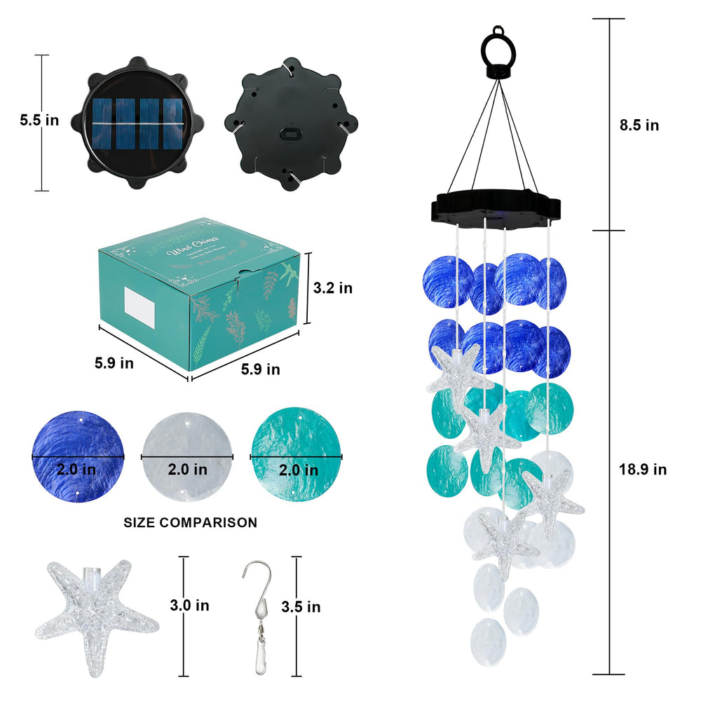 Packaging of FUNIAO Solar Wind Chime, suitable for gifting