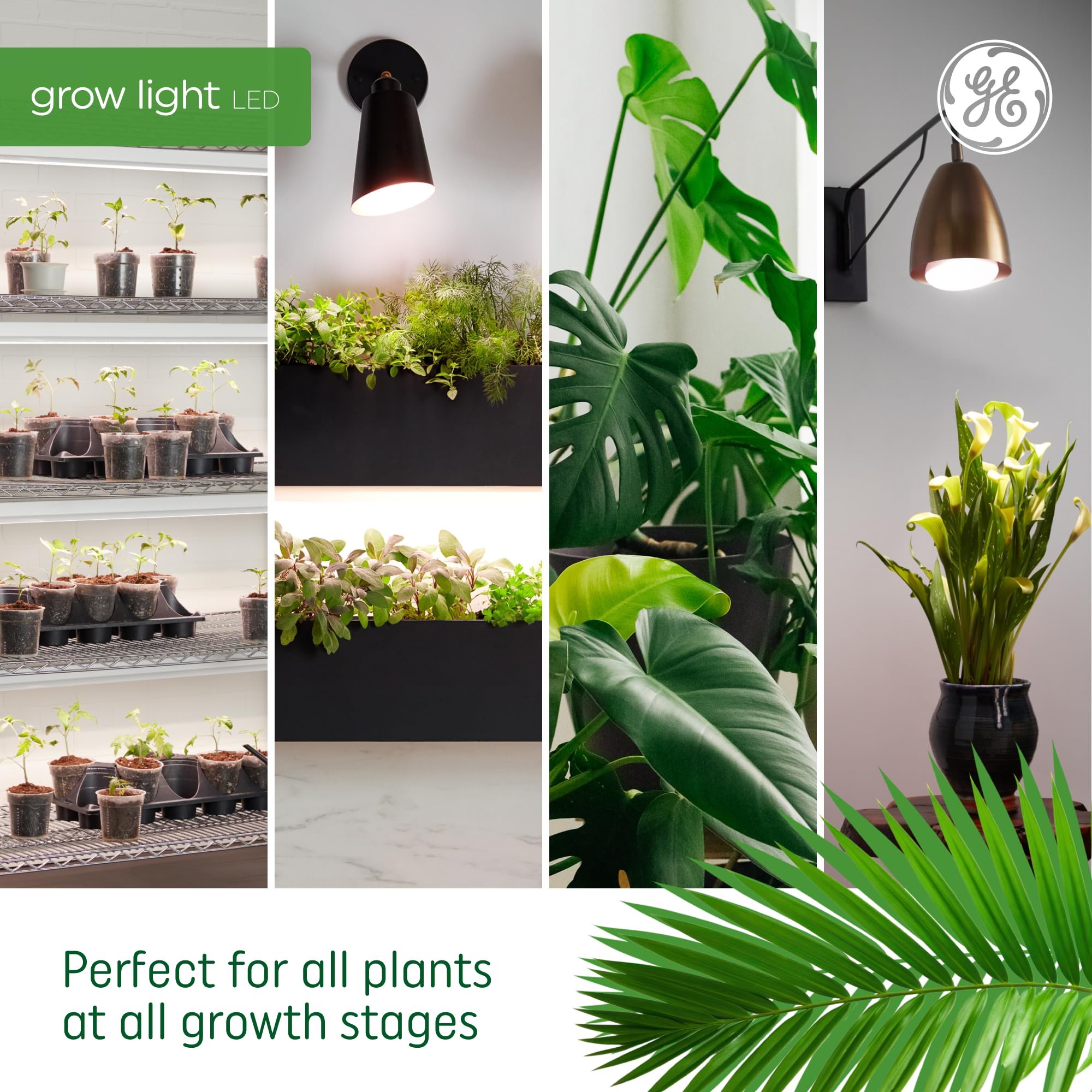 Packaging of GE Grow Lights, 4 Pack