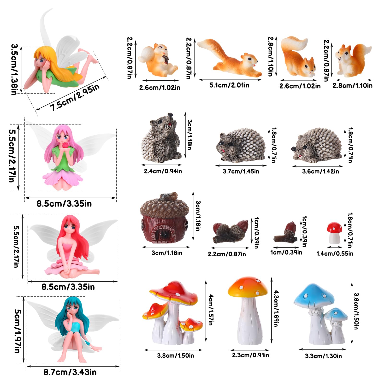 Packaging of GGSTDDUP 20-piece fairy garden set