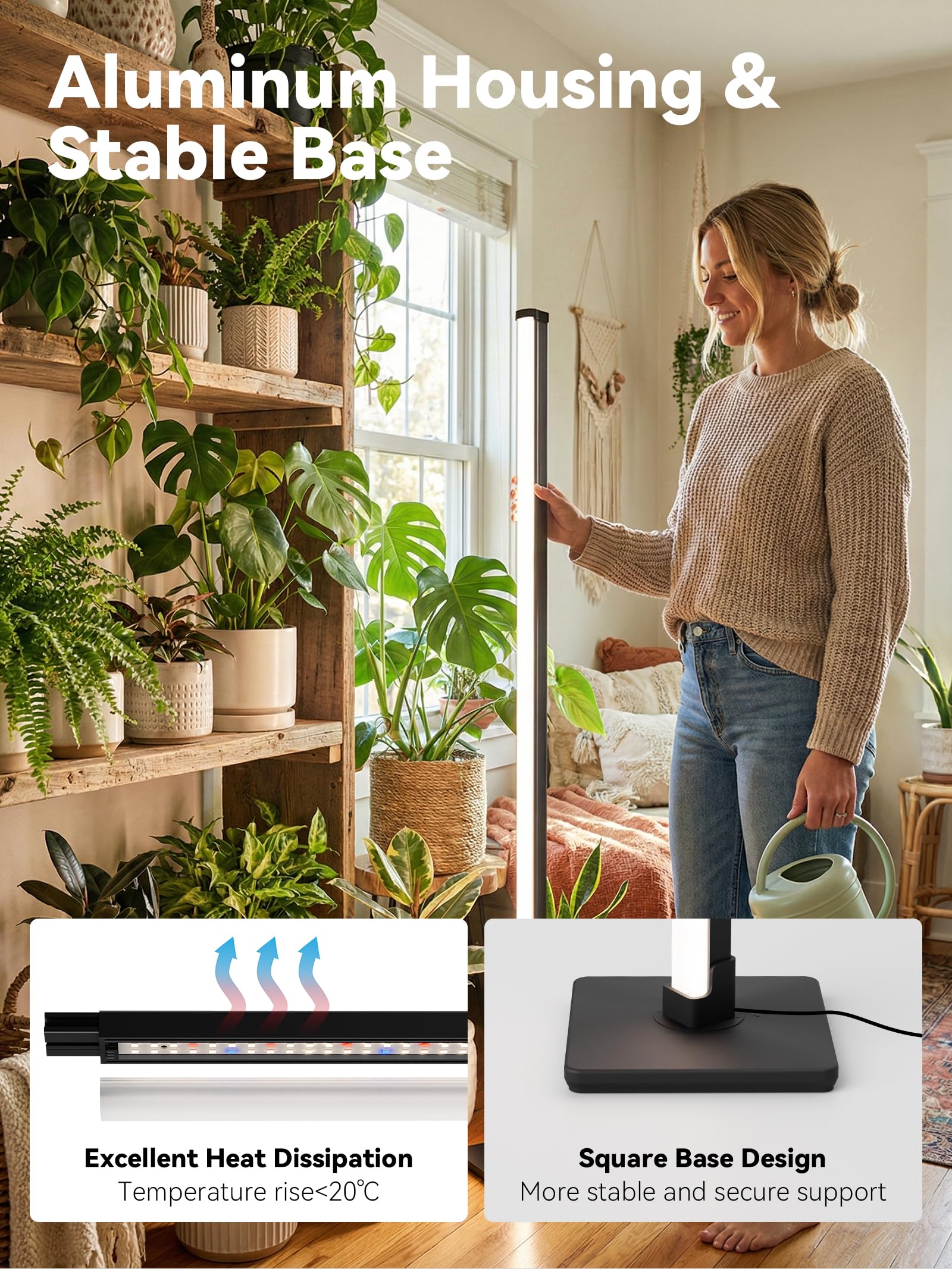 Packaging of GLOWRIUM Vertical Grow Light for indoor plants