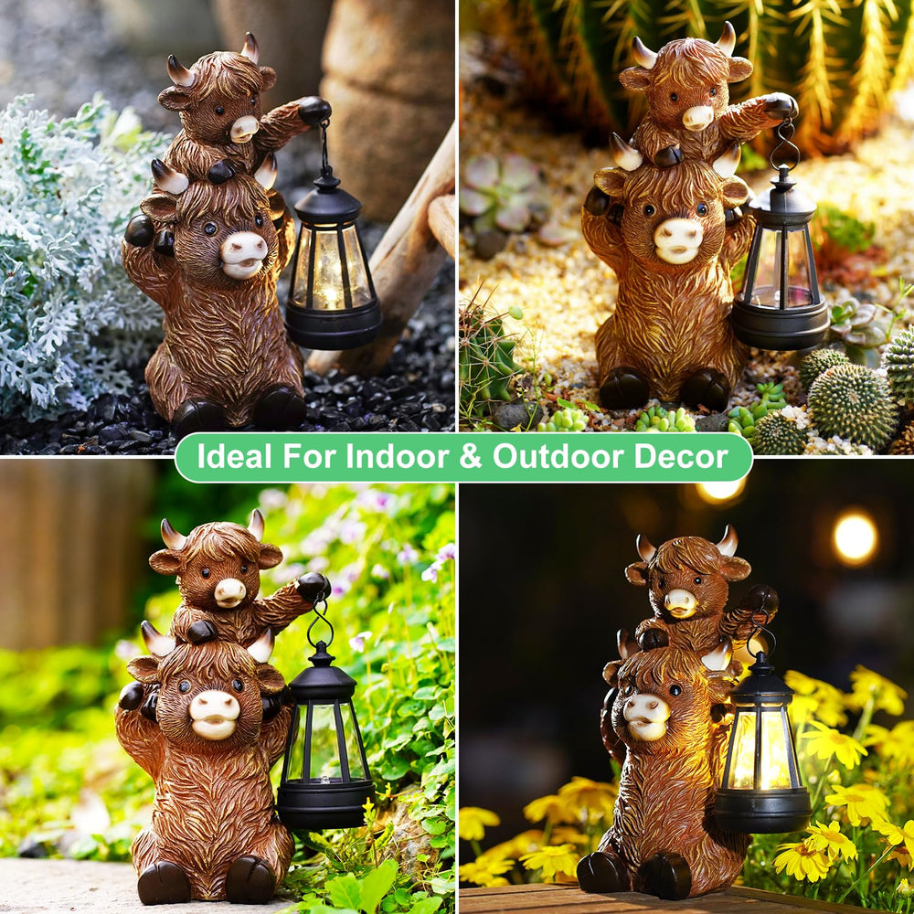 Packaging of Goodeco Highland Cow Garden Statue