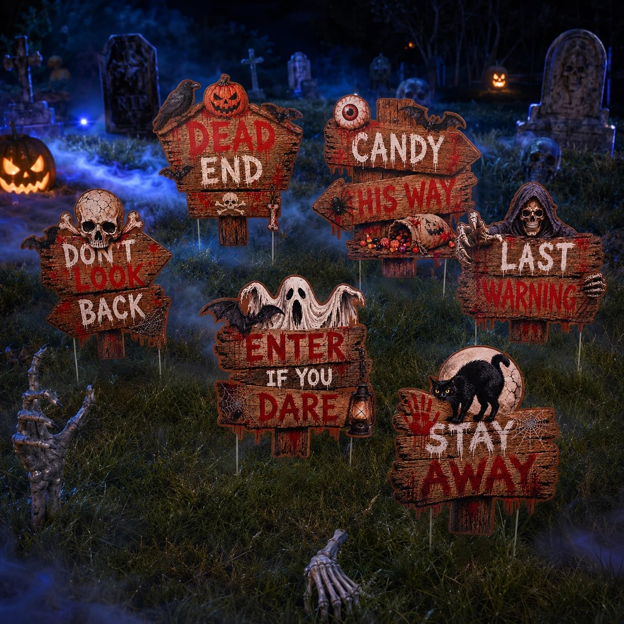 Packaging of Govpy Halloween yard signs decorations