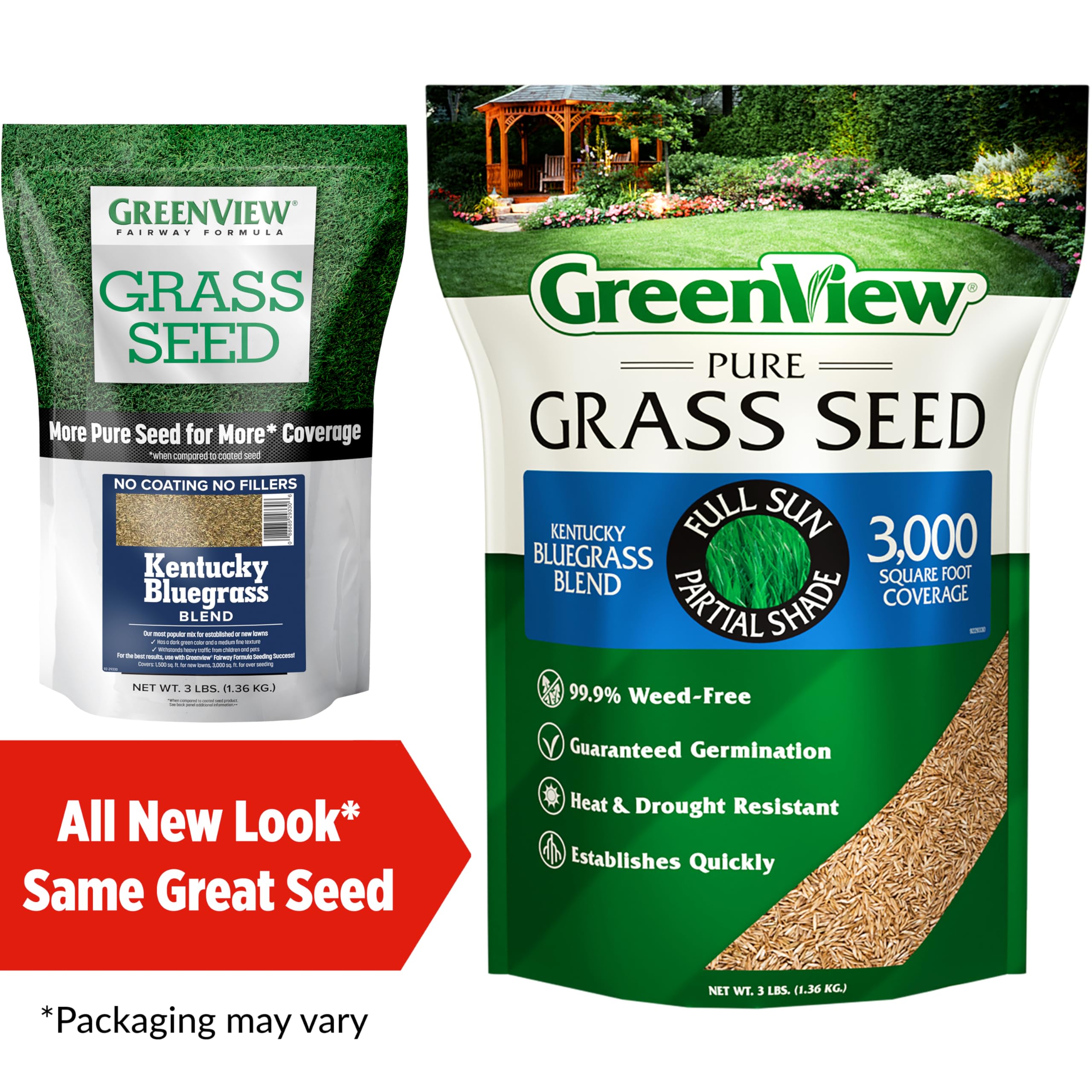 Packaging of Greenview Kentucky Bluegrass Seed