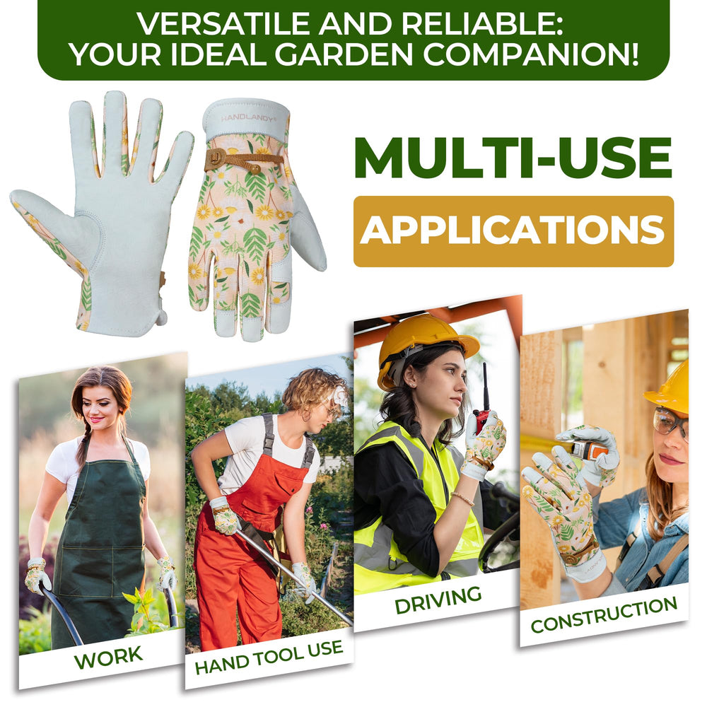 Packaging of HANDLANDY Gardening Gloves for Women