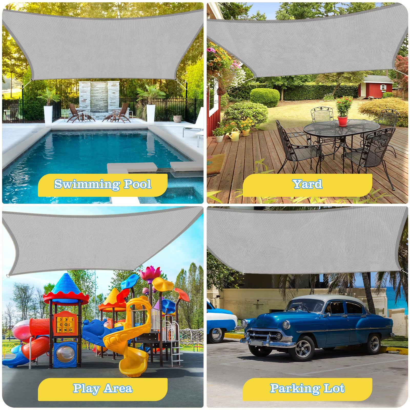 Packaging of HappyTrends Sun Shade Sail