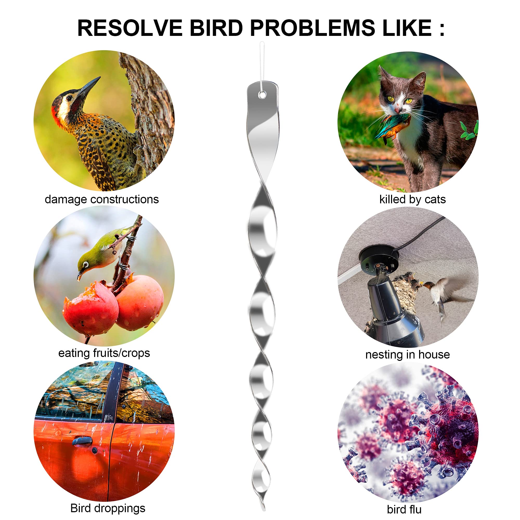 Packaging of Hausse 10 pack bird deterrents