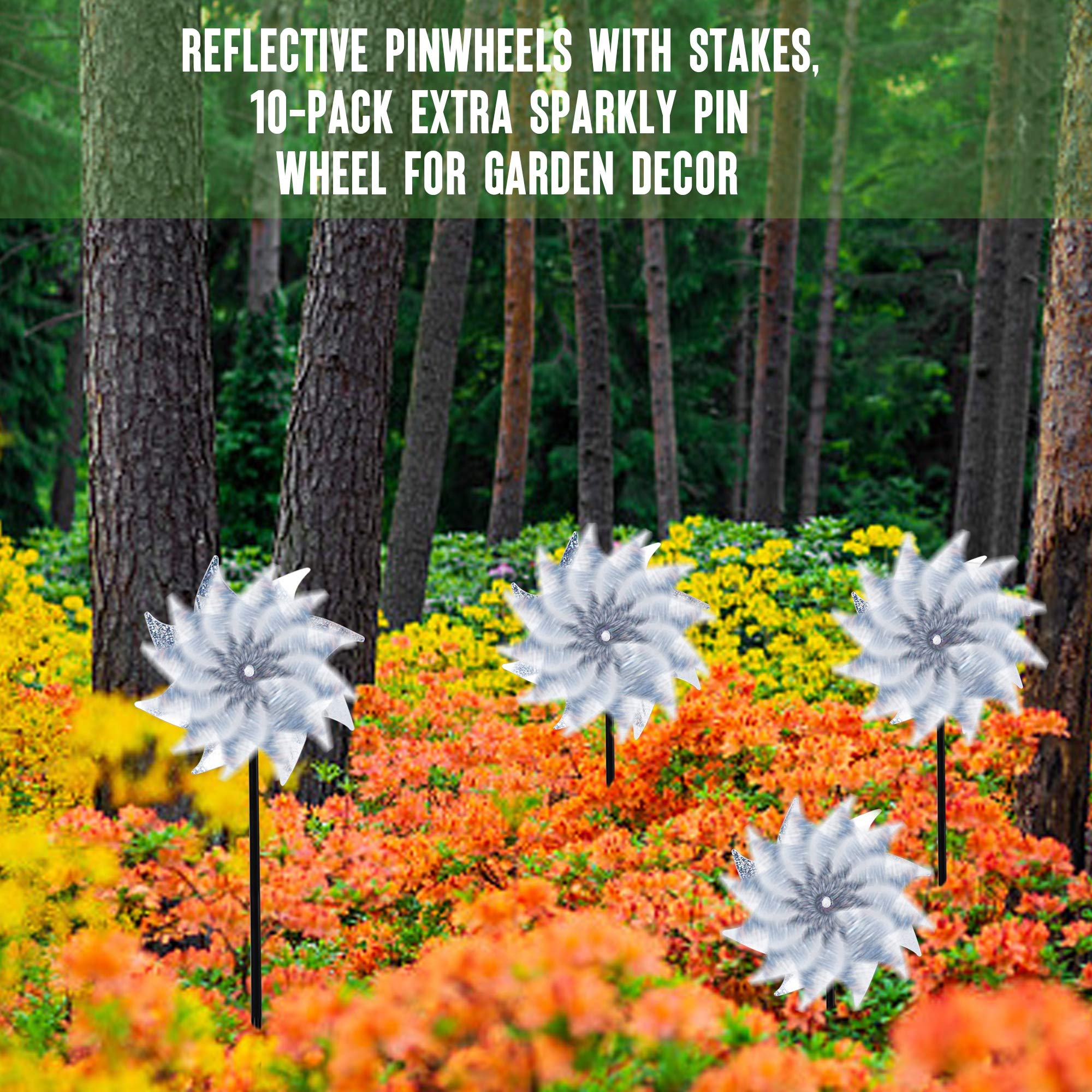 Packaging of Hausse 10 Pack Reflective Pinwheels