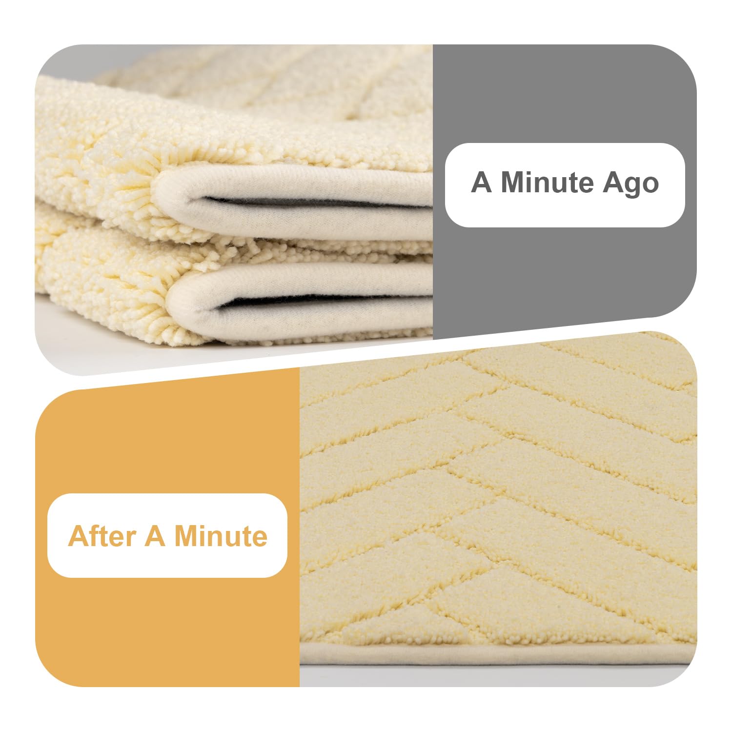 packaging of hicorfe Indoor Doormat showing dimensions