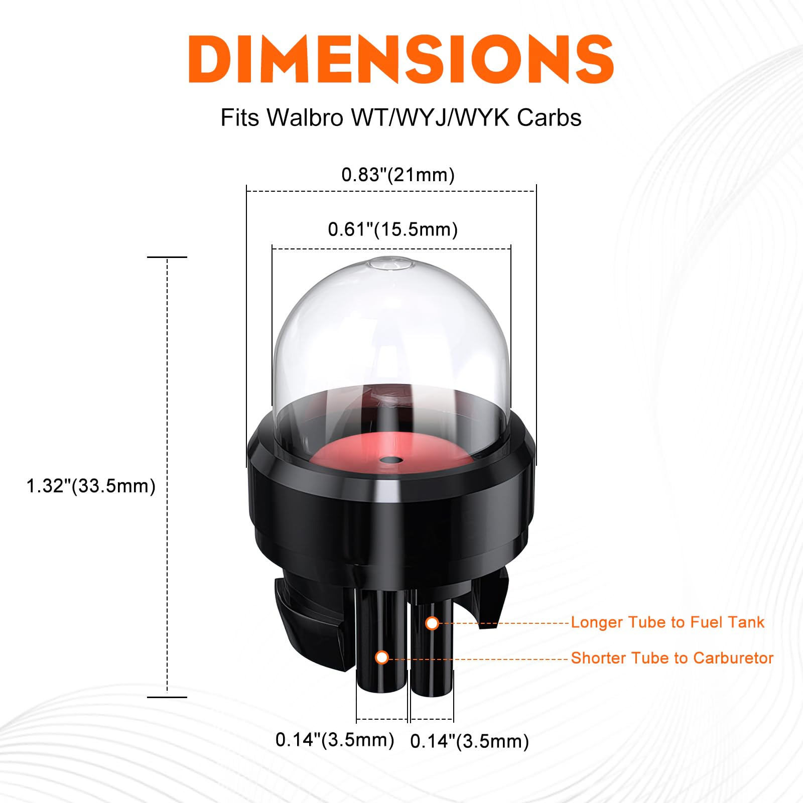 Packaging of Hipa Fuel Line Primer Bulb Kit