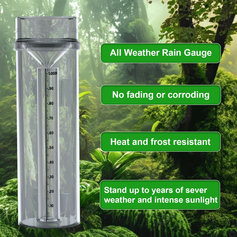 Packaging of Holdly Rain Gauge displaying product details