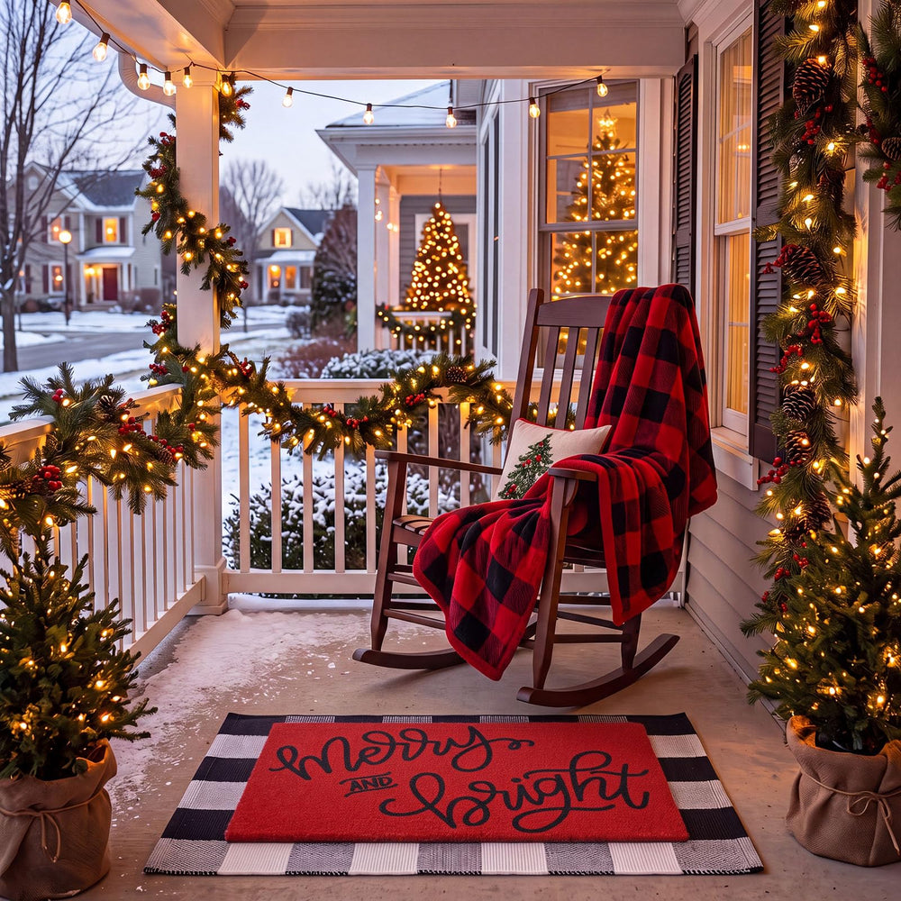 Packaging of Honoson Merry Bright Christmas Doormat Set