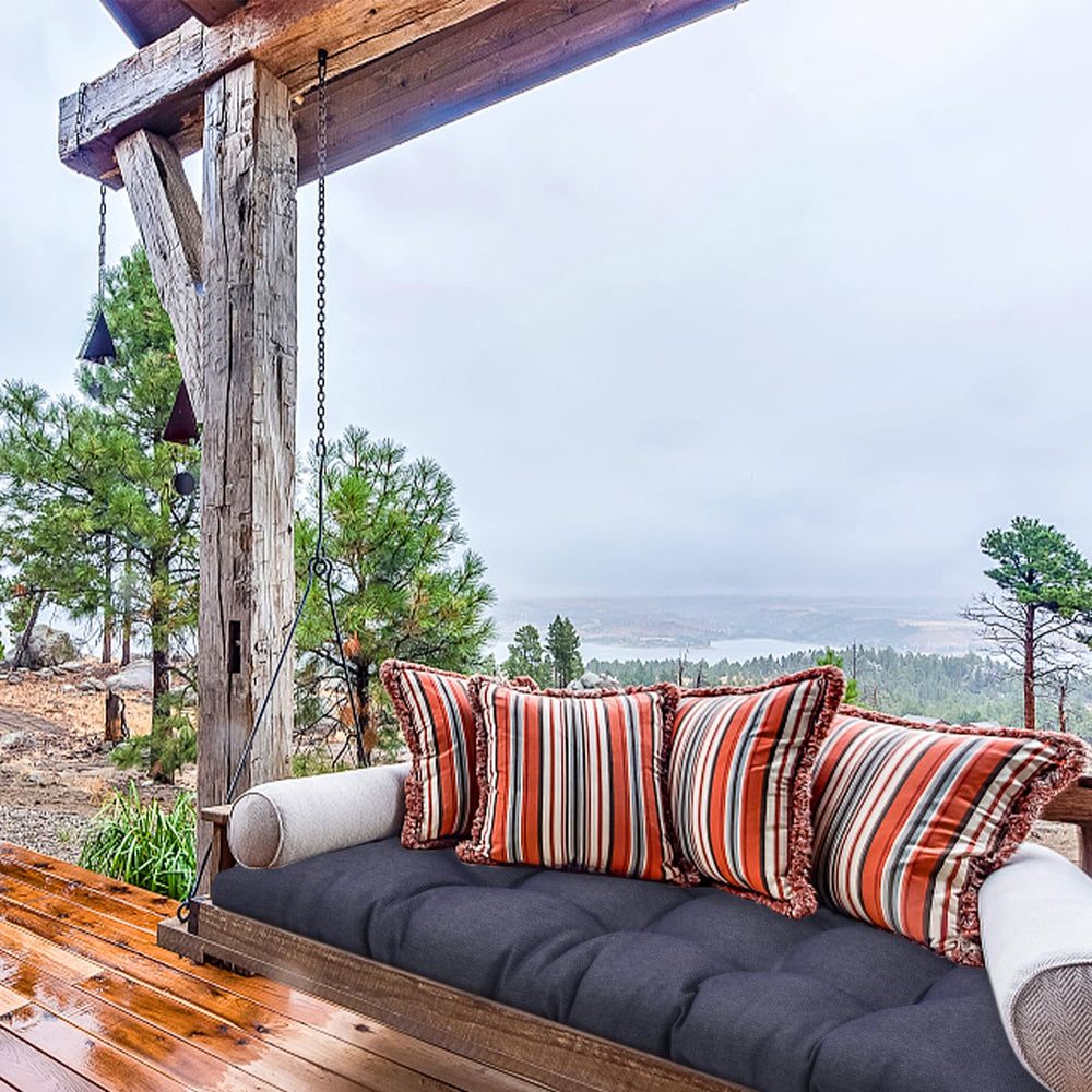 Packaging of INFBLUE Outdoor Tufted Bench Cushion