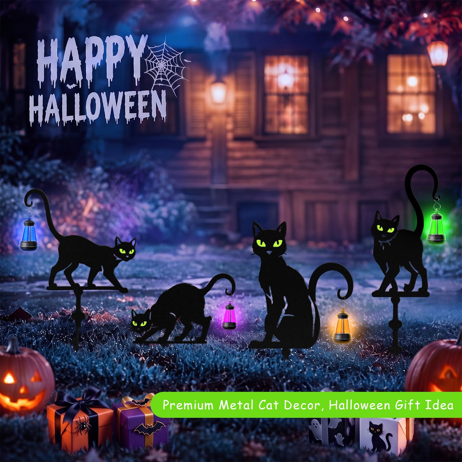 Packaging of inihpocv Halloween Black Cat Garden Stakes