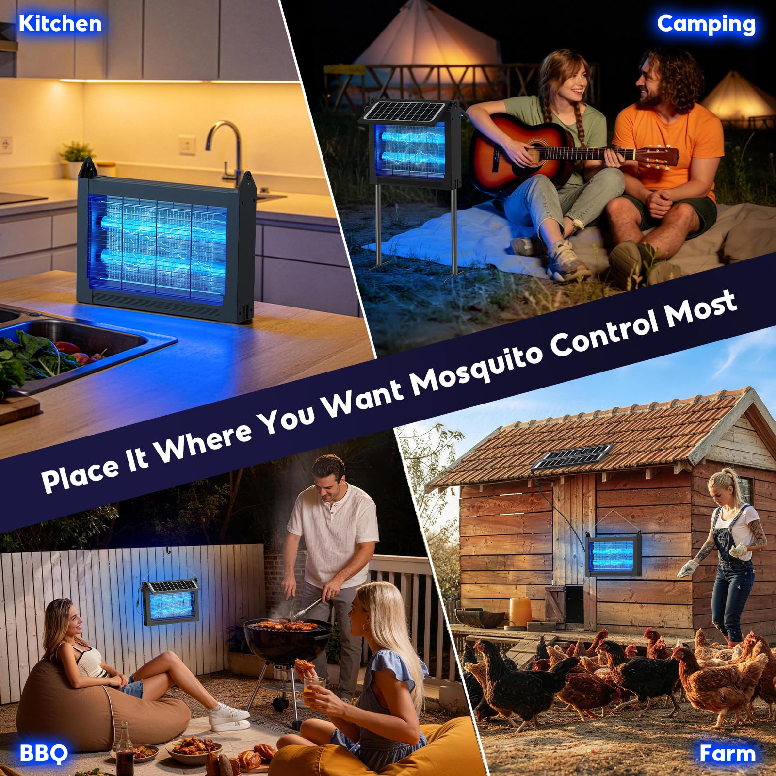 Packaging of jepwe Solar Bug Zapper Outdoor