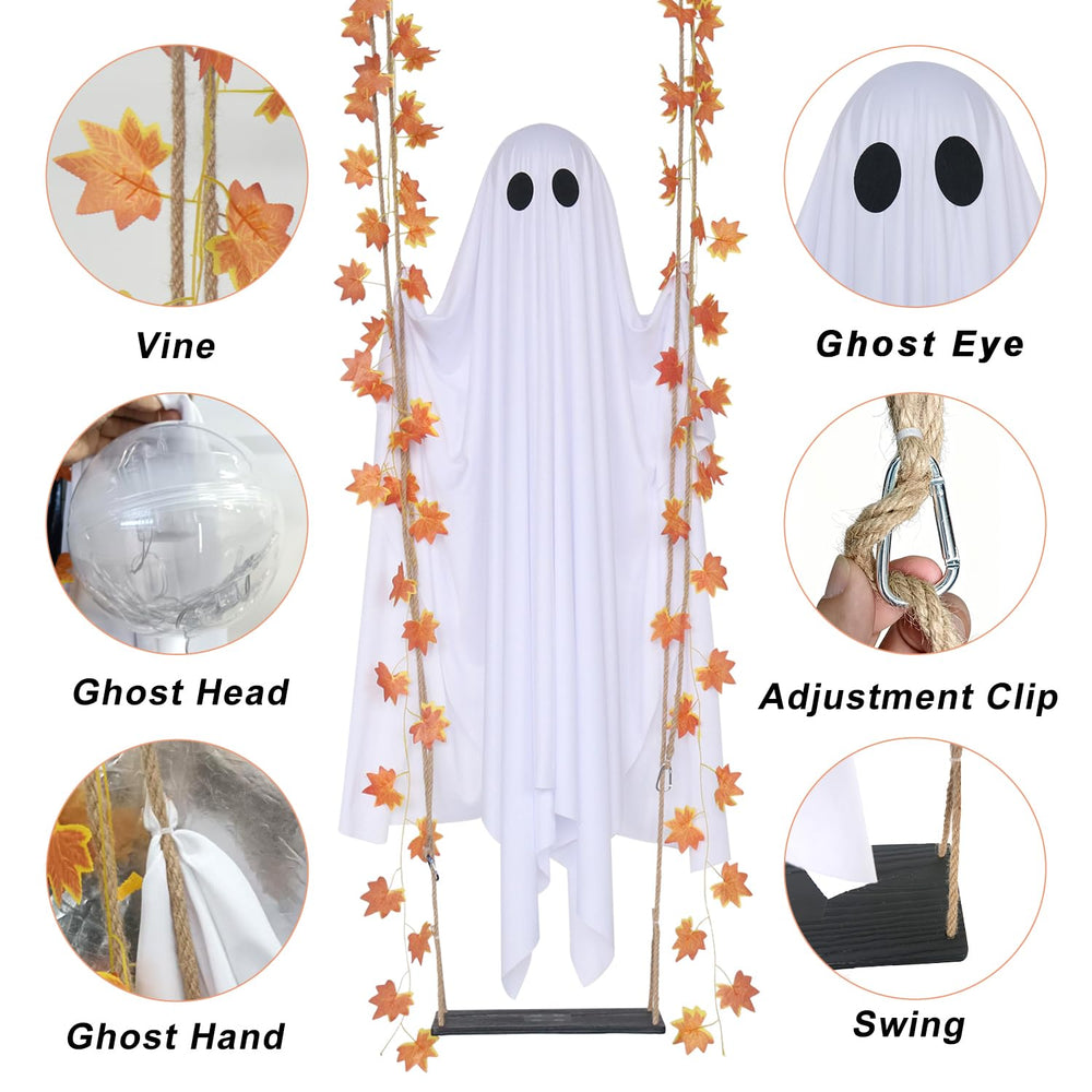 Packaging of JooyDeepot Swinging Ghost Halloween Decor
