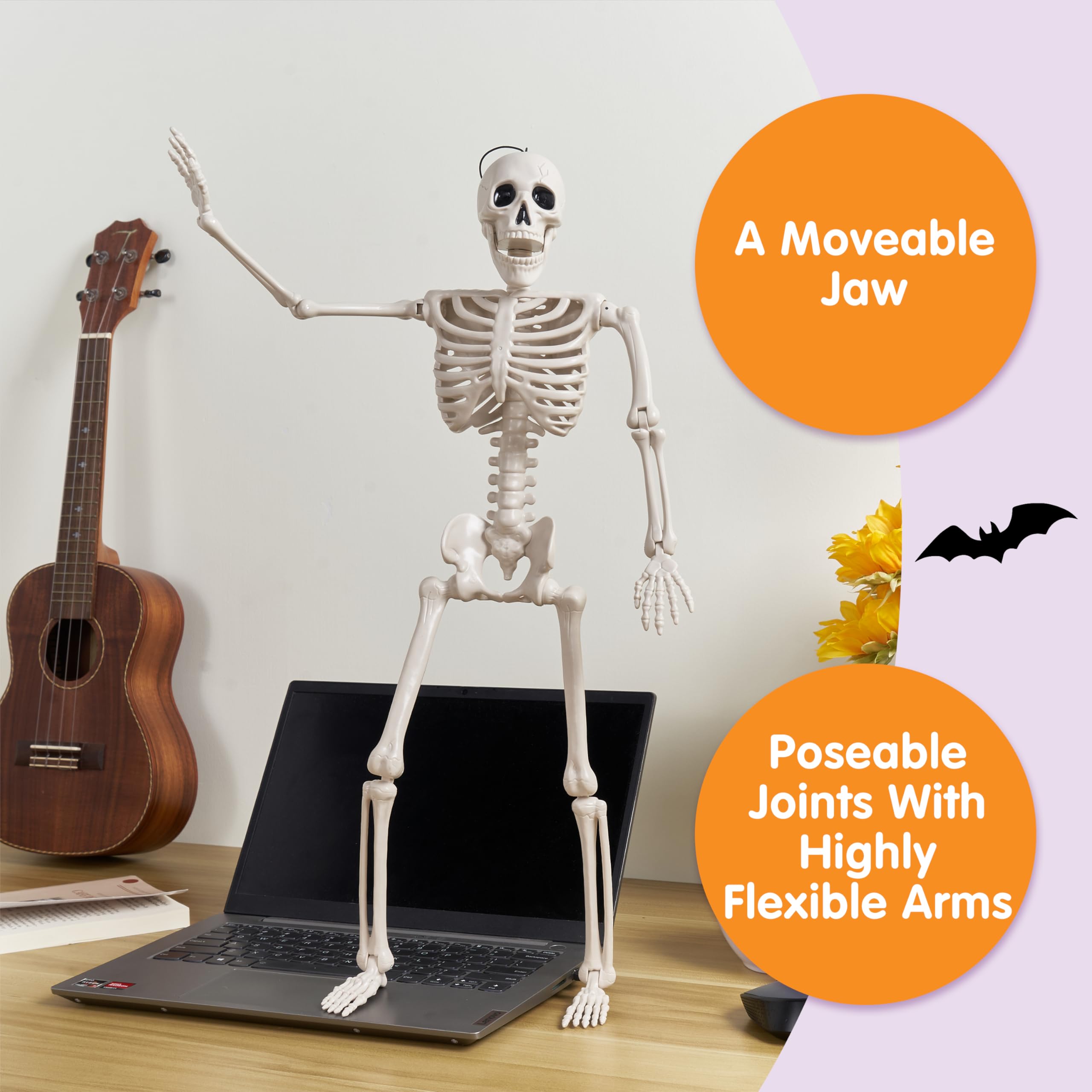 Packaging of JOYIN 24-inch Halloween skeletons
