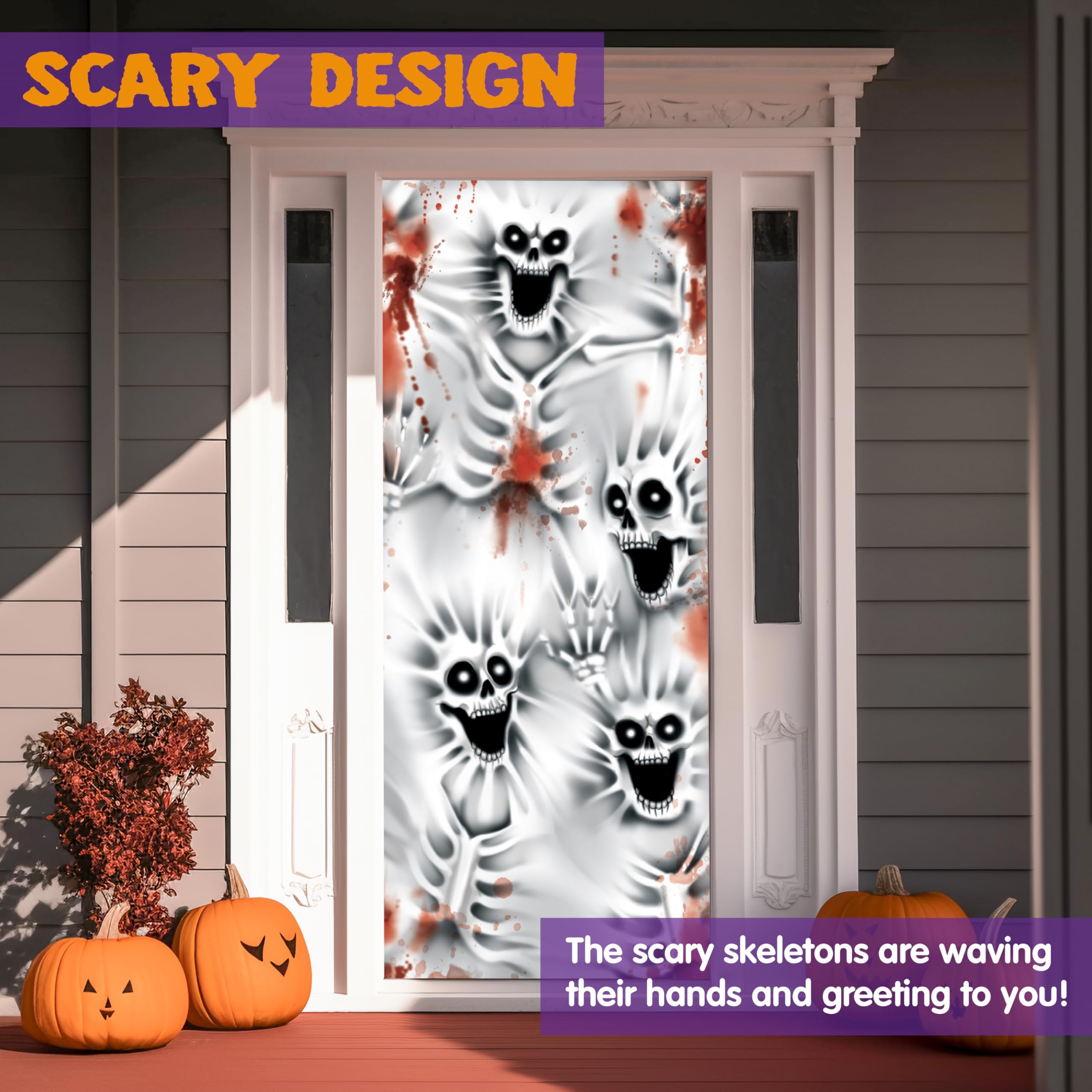 Packaging of JOYIN 30x72 Halloween door cover