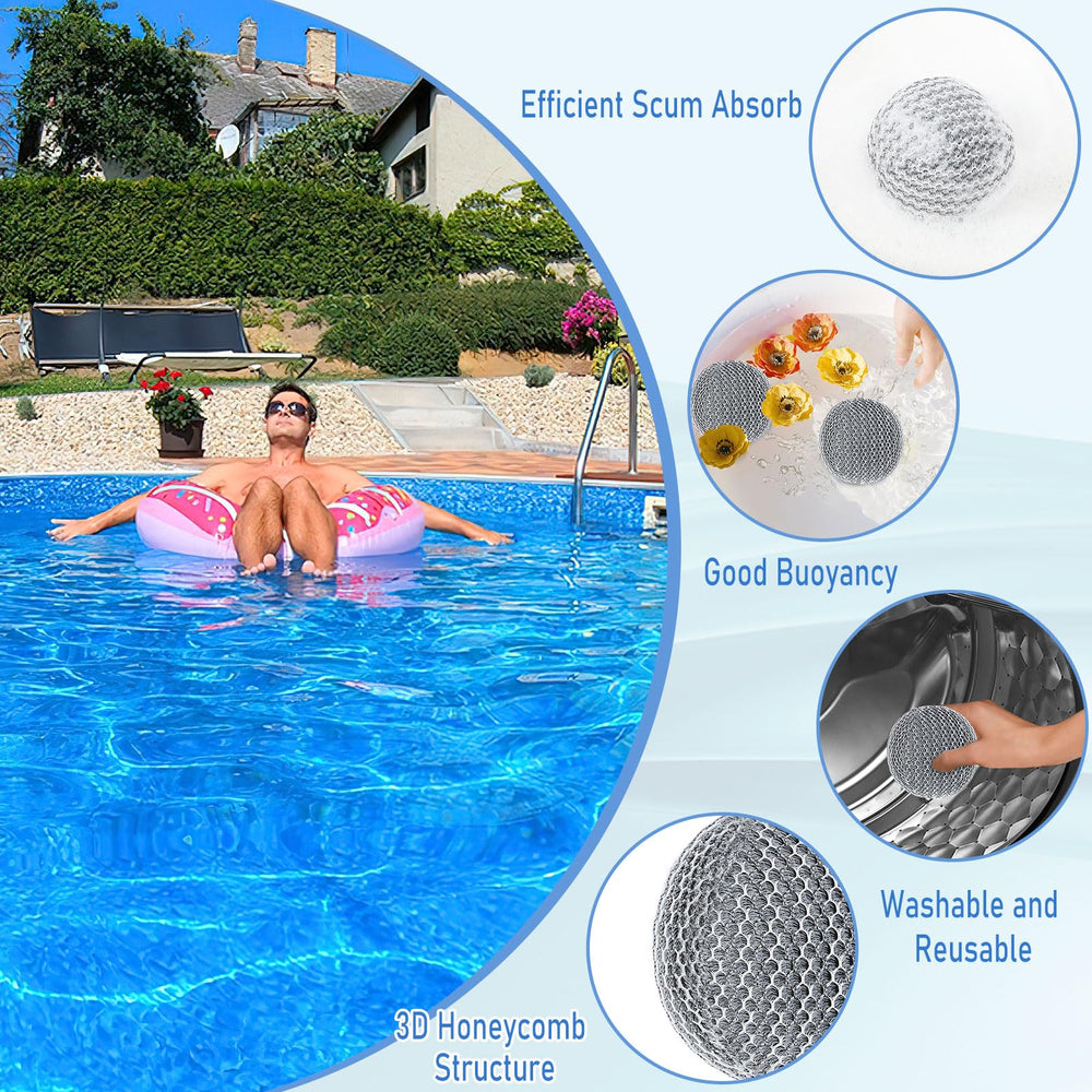 Packaging of JULMELON hot tub scum absorber balls