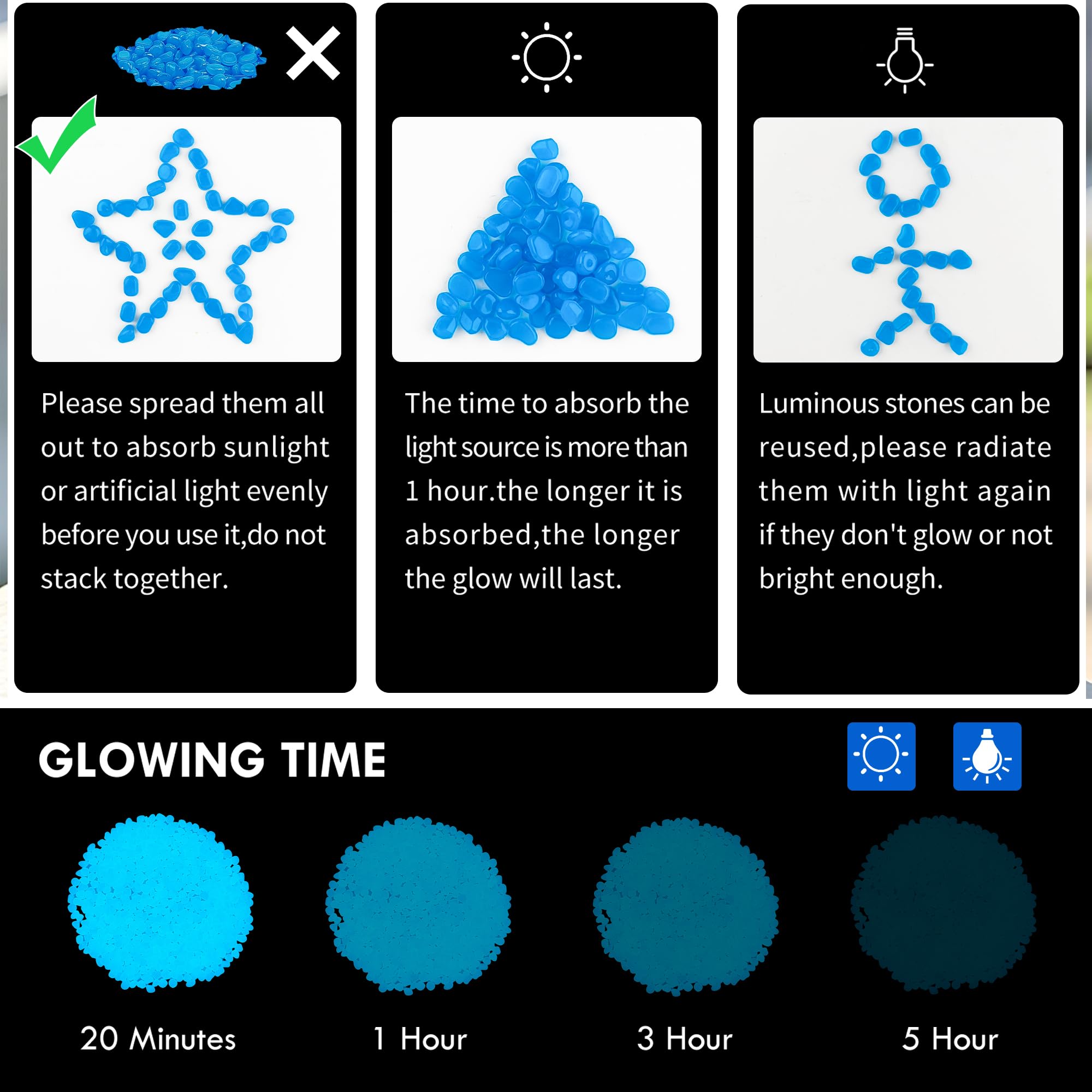 Packaging of Kaiyuan Dynasty glow in the dark rocks