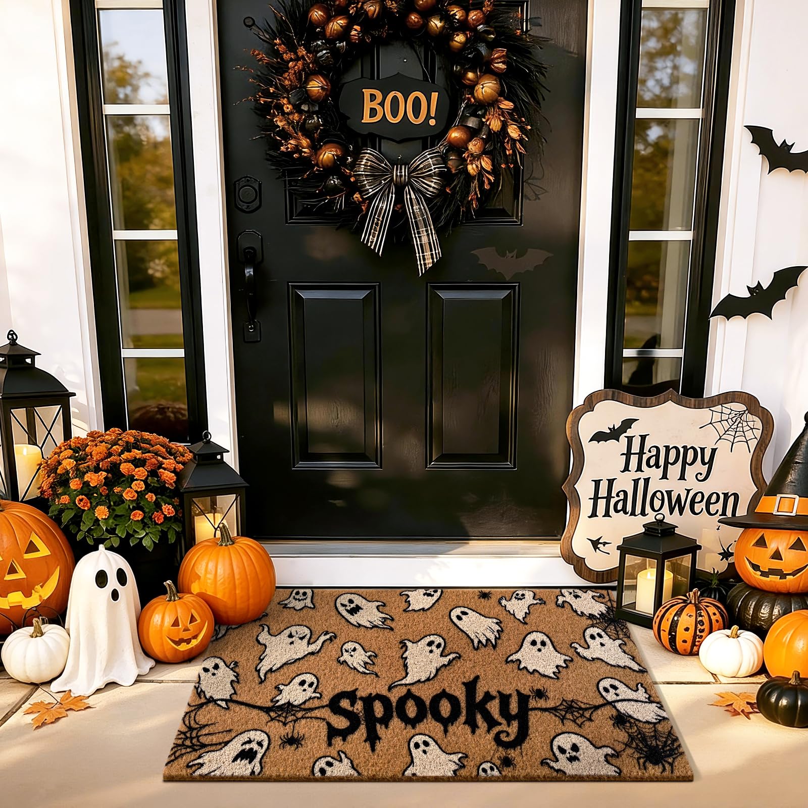 Packaging of Kelarea Halloween Door Mat Ghost